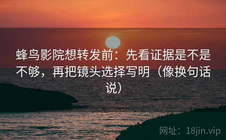 蜂鸟影院想转发前：先看证据是不是不够，再把镜头选择写明（像换句话说）